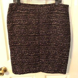 Ann Taylor Purple/black tweed skirt